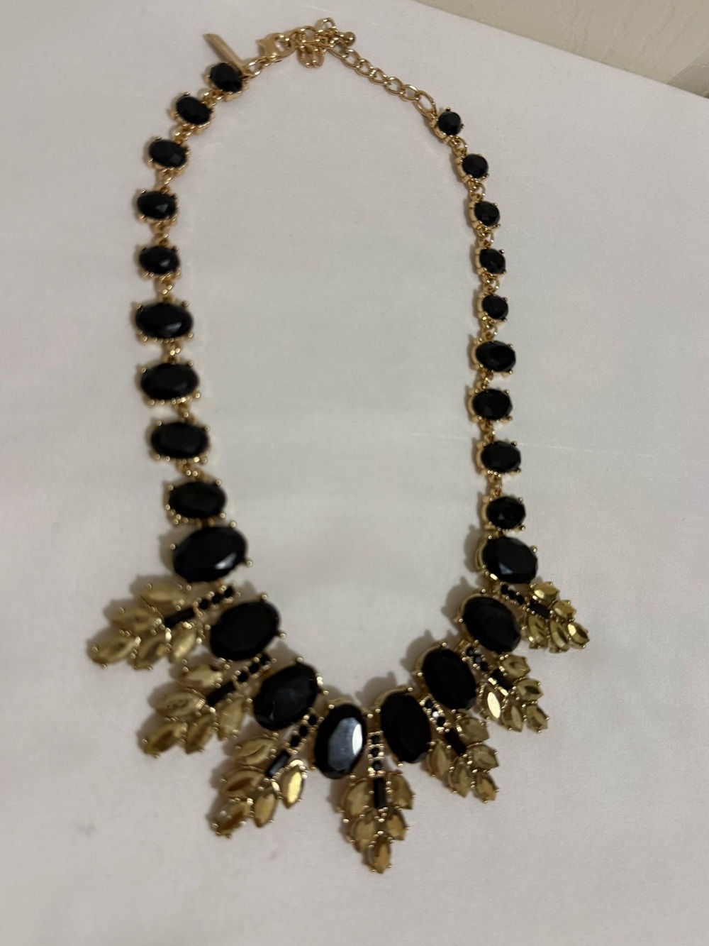 Gold and Black Statement Necklace - Elegant Womens Jewelry